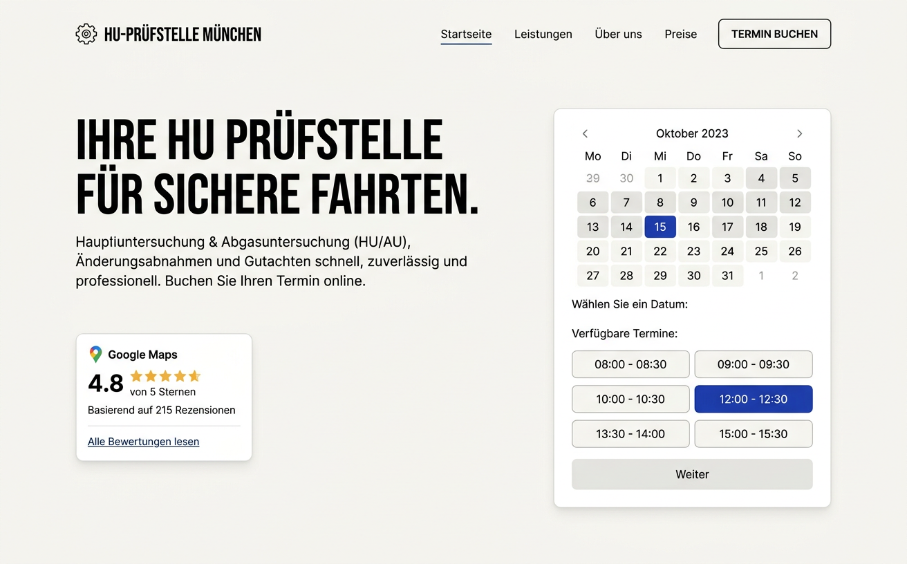 Termin-Funnel auf dem Smartphone